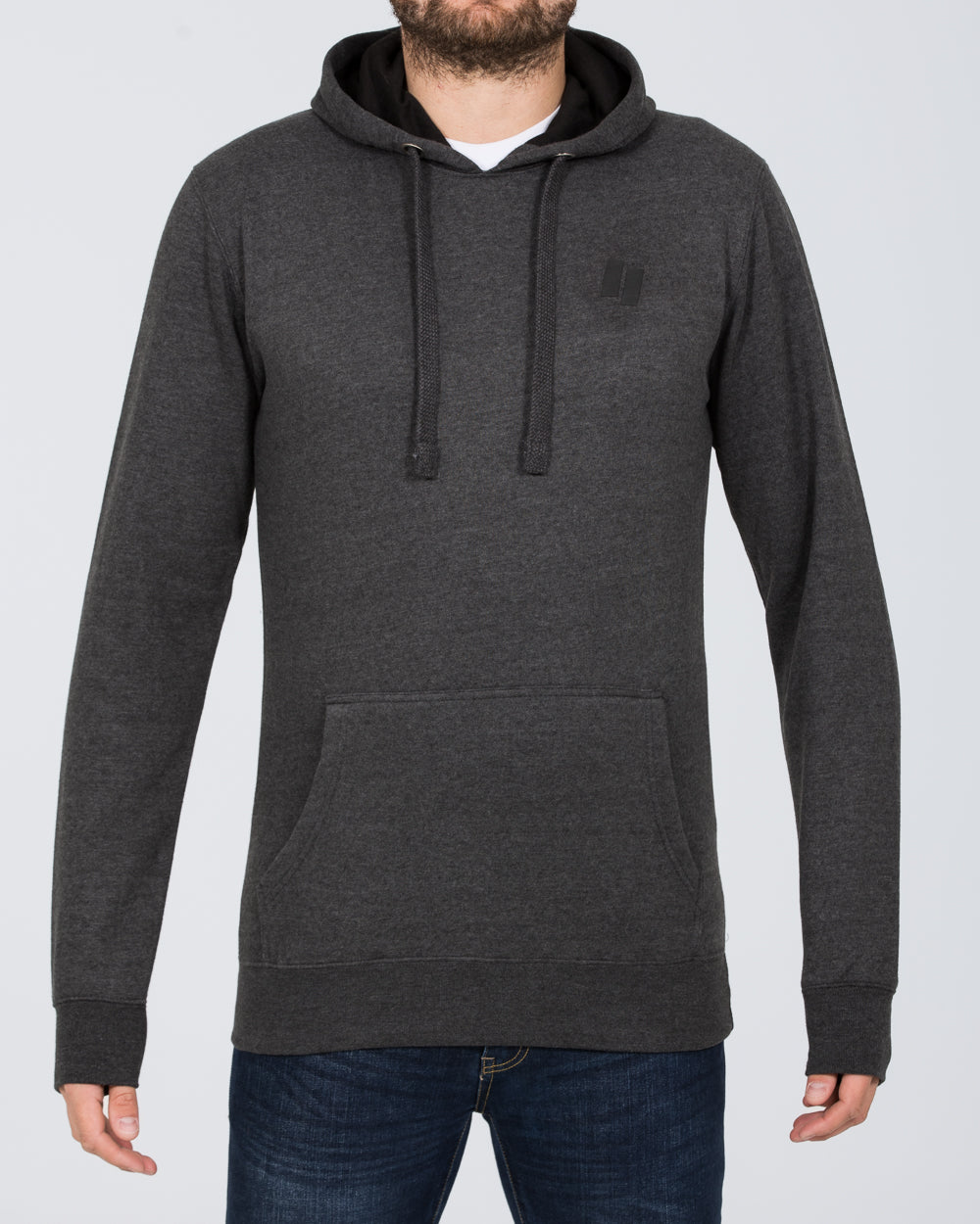 2t Block Pullover Tall Hoodie (charcoal)