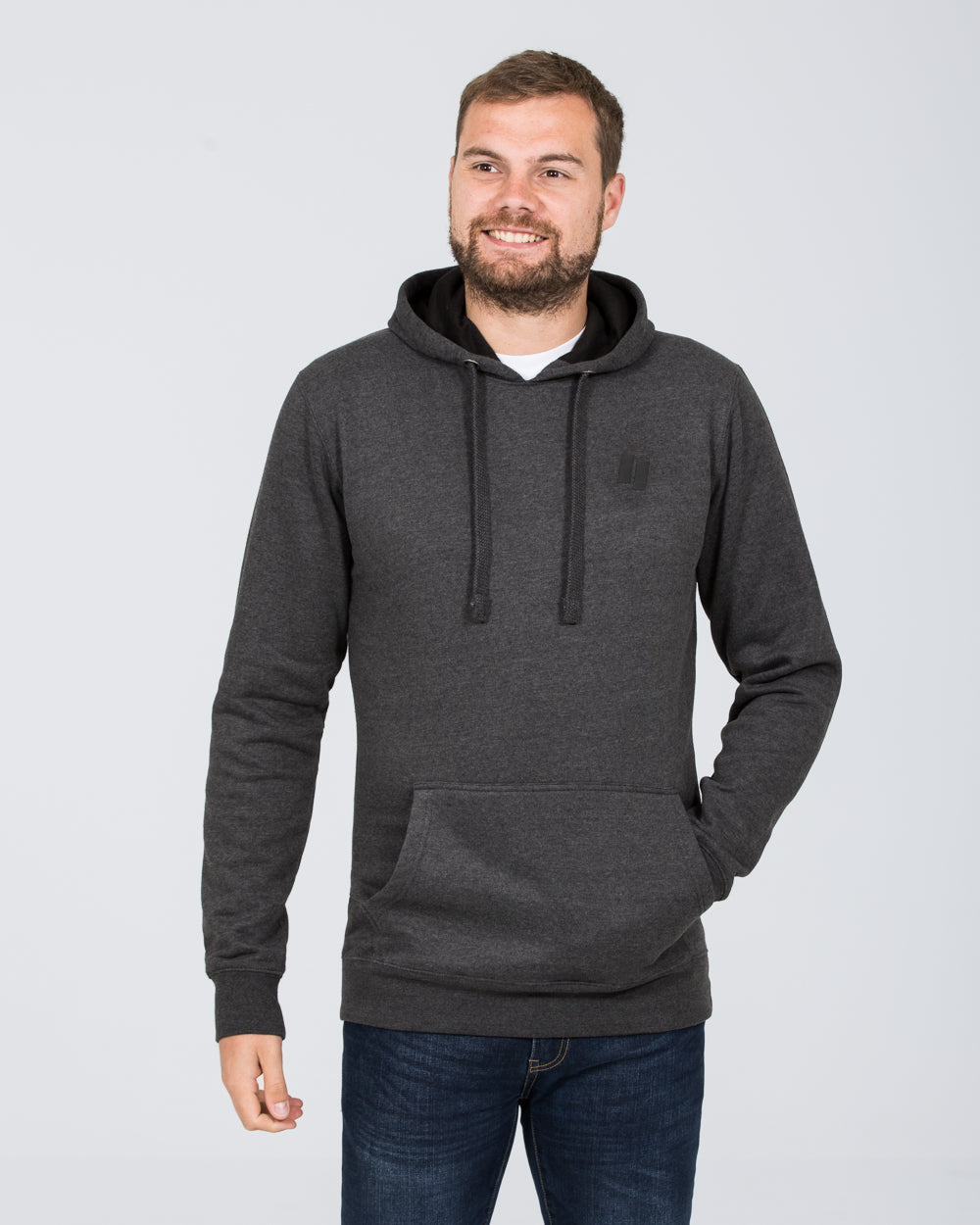 2t Block Pullover Tall Hoodie (charcoal)