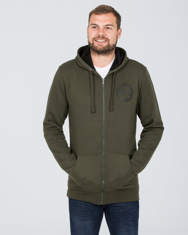 2t Three Peaks Zip Up Tall Hoodie (olive)