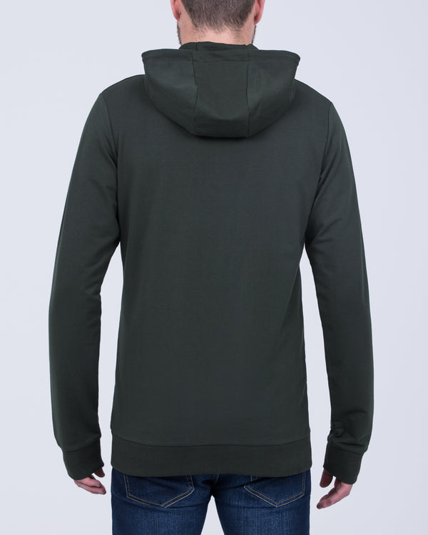 2t Zip Up Tall Declan Hoodie (dark olive)