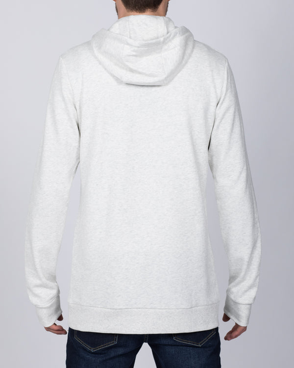 2t Zip Up Tall Active Hoodie (white marl)