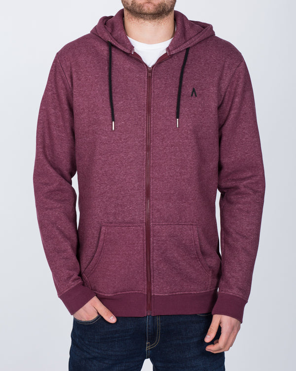 2t Zip Up LW Tall Hoodie (burgundy)