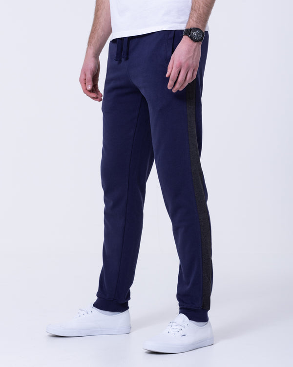 2t Colin Striped Regular Fit Tall Joggers (navy)