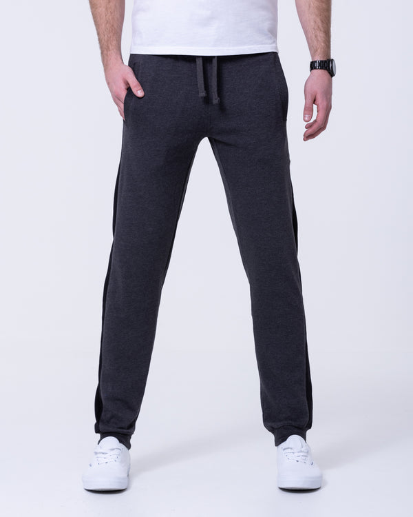 2t Colin Striped Regular Fit Tall Joggers (charcoal)