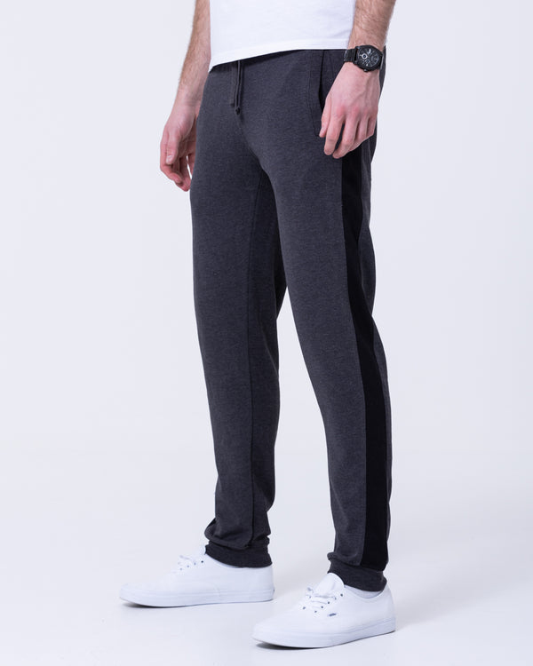 2t Colin Striped Regular Fit Tall Joggers (charcoal)