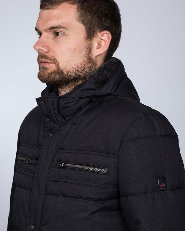 Cabano Tall Tech Down Hooded Jacket (navy)