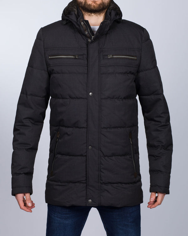 Cabano Tall Tech Down Hooded Jacket (anthracite)