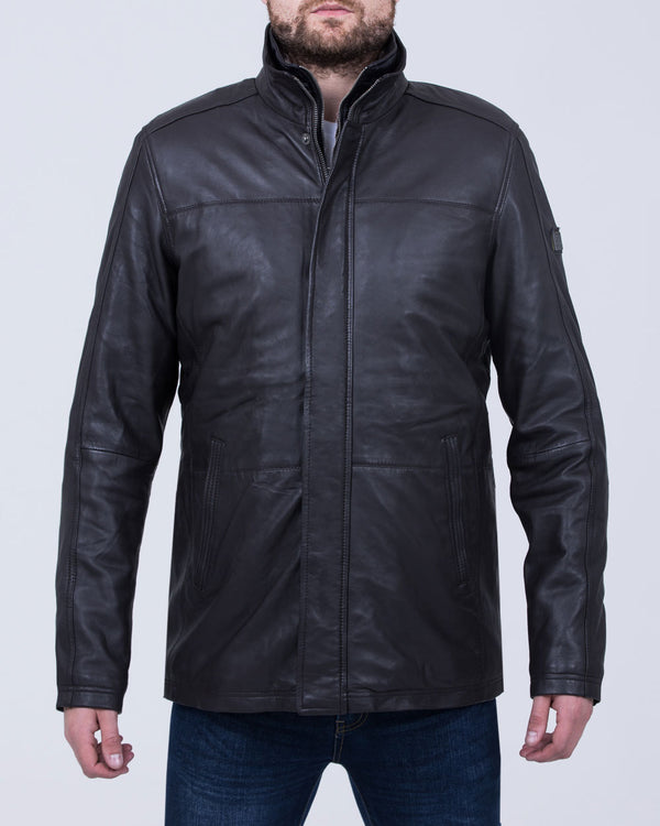 Redpoint Carlson Tall Leather Jacket (brown)