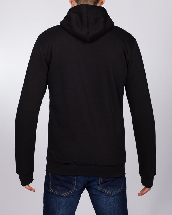 2t Zip Up Tall Sherpa Hoodie (black)