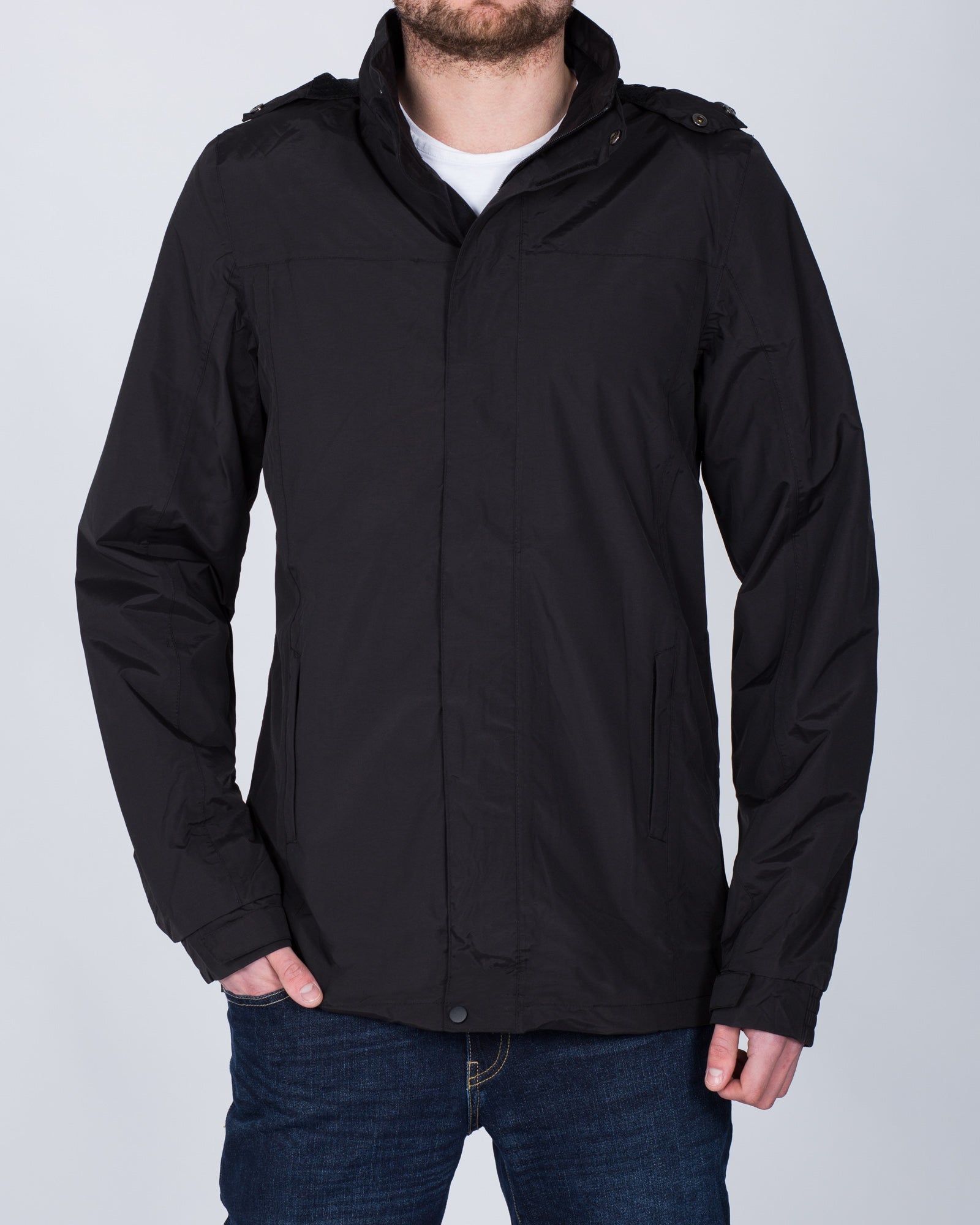 2t Extra Long Tall Mens Waterproof Jacket (black) | Tall Mens Clothing ...