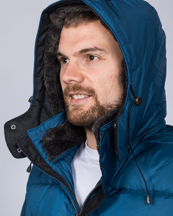 Cabano Tall Quilted Parka Jacket (royal blue)