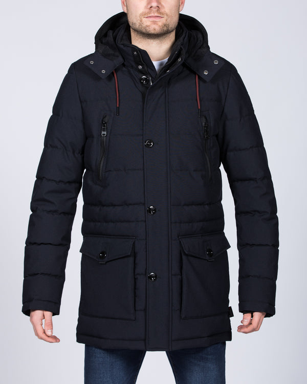 Cabano Tall Quilted Parka Jacket (navy)