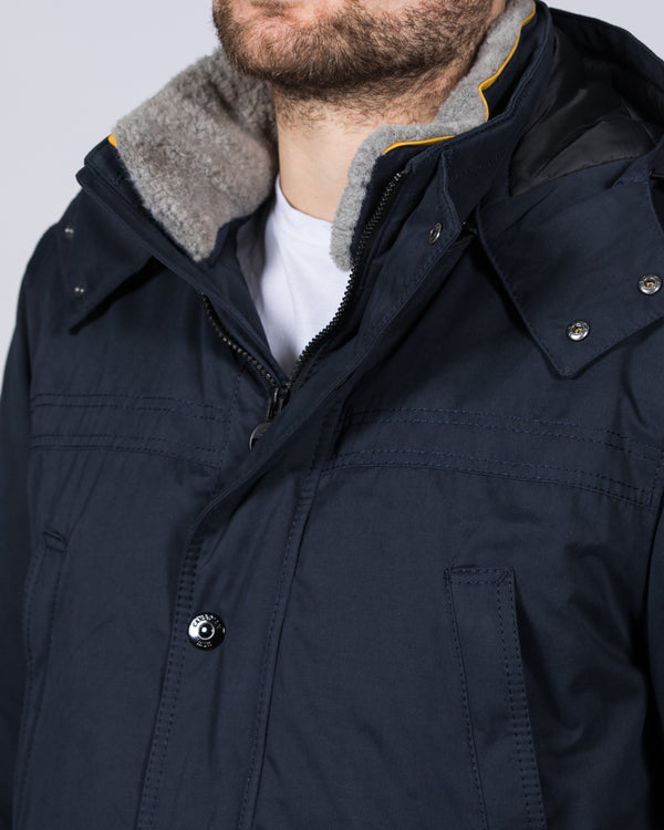 Cabano Tall Cotton Blend Coat (navy)