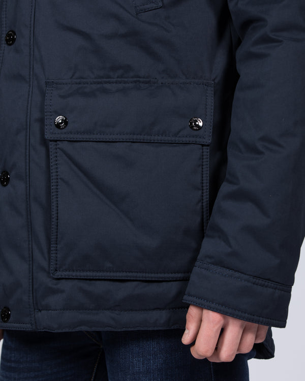 Cabano Tall Cotton Blend Coat (navy)