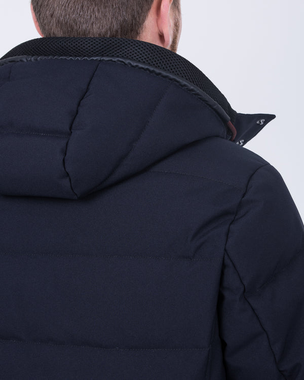 Cabano Tall Quilted Parka Jacket (plain navy)