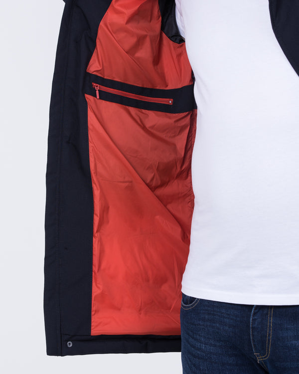 Cabano Tall Quilted Parka Jacket (plain navy)