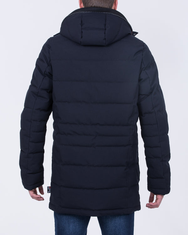 Cabano Tall Quilted Parka Jacket (plain navy)