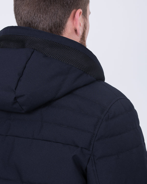 Cabano Tall Fleece Lined Puffer Jacket (navy)