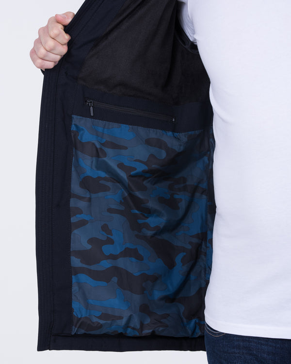 Cabano Tall Fleece Lined Puffer Jacket (navy)