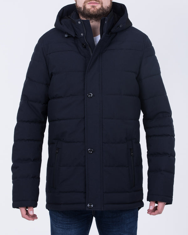 Cabano Tall Fleece Lined Puffer Jacket (navy)