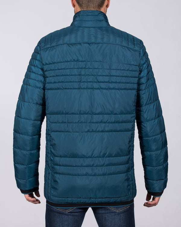 Cabano Lightweight Tall Quilted Jacket (petrol)