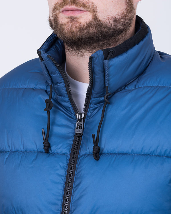 Cabano Tall Hoodless Puffer Jacket (ocean blue)