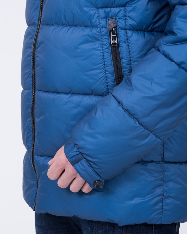 Cabano Tall Hoodless Puffer Jacket (ocean blue)