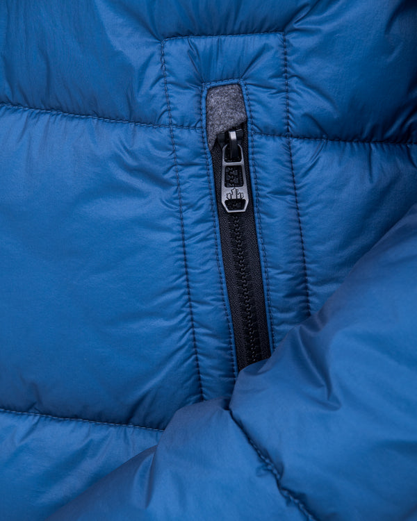 Cabano Tall Hoodless Puffer Jacket (ocean blue)
