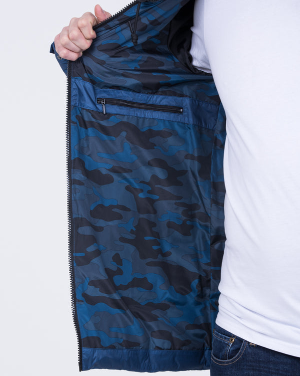 Cabano Tall Hoodless Puffer Jacket (ocean blue)