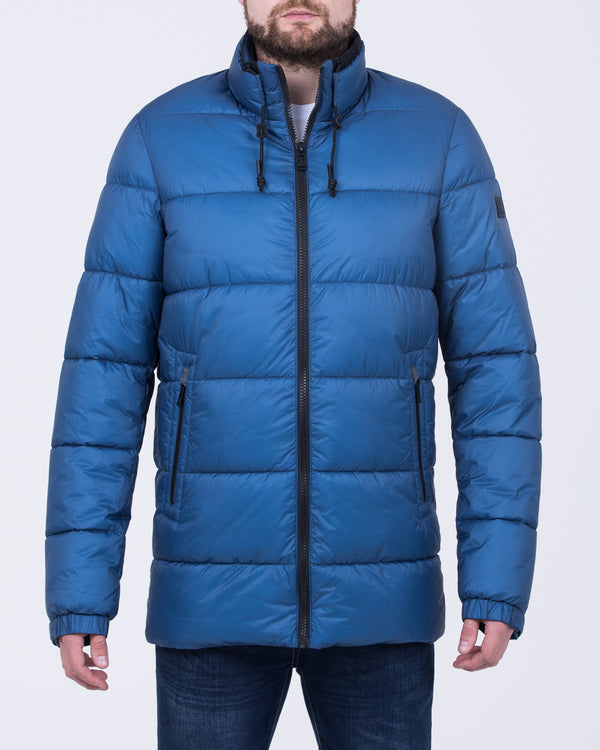 Cabano Tall Hoodless Puffer Jacket (ocean blue)