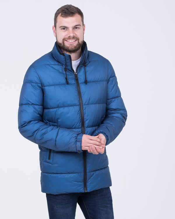 Cabano Tall Hoodless Puffer Jacket (ocean blue)