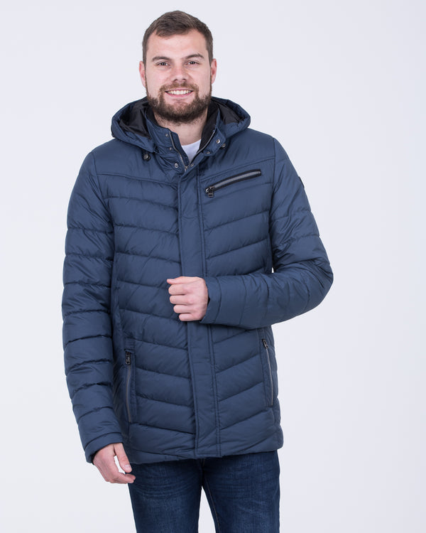 Cabano Tall Lightweight Puffer Jacket (denim blue)