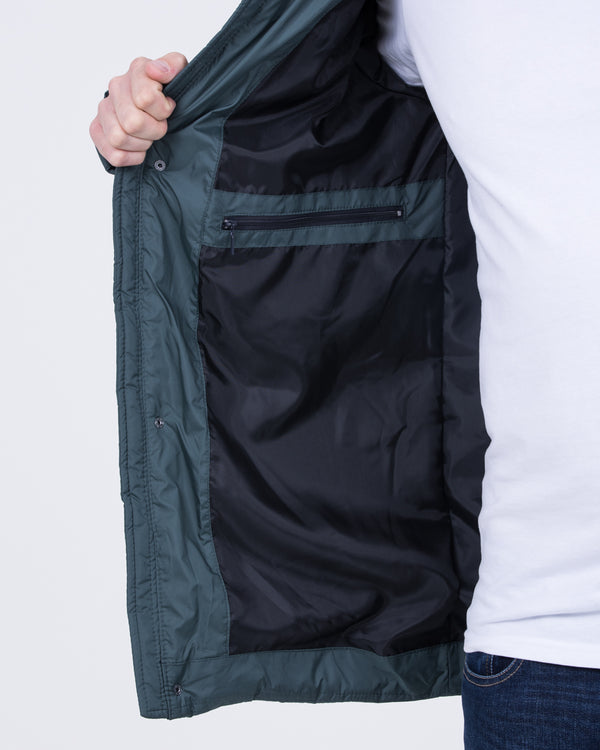 Cabano Tall Lightweight Puffer Jacket (bottle green)