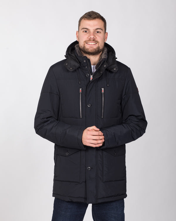 Cabano Tall Hooded Jacket (navy)