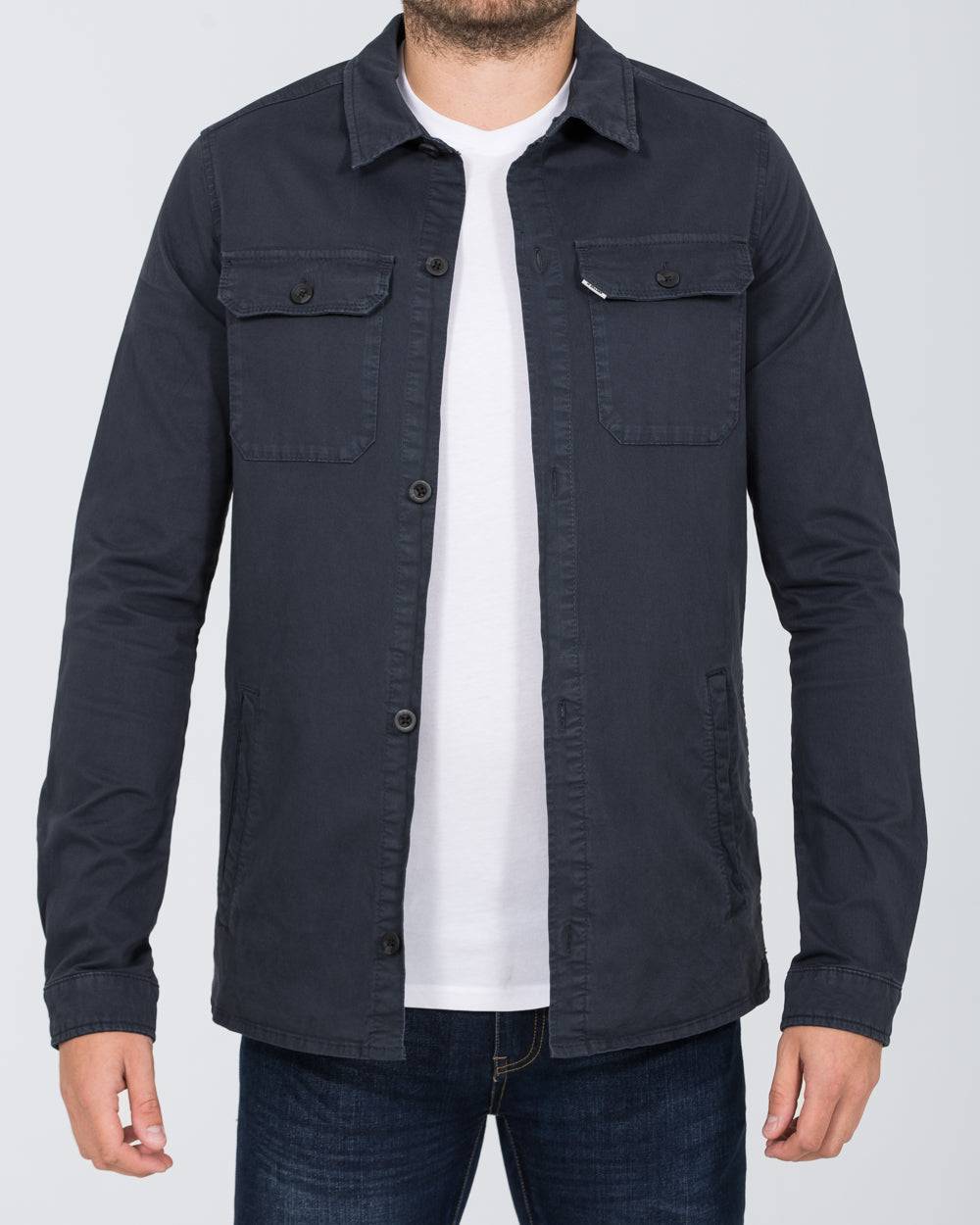 Long Compact Jacket Redpoint Vanc Extra Long Tall Lightweight Jacket Shacket (navy) | Tall ...