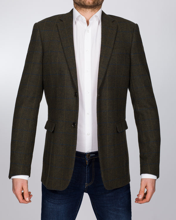 Skopes Slim Fit Tall Hornby Blazer (green check)