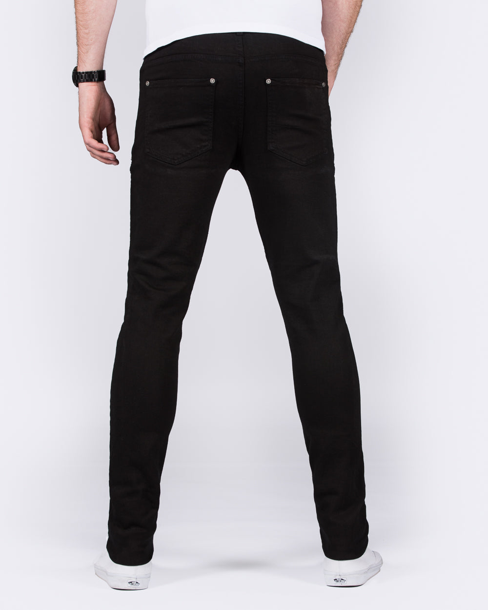 2t Skinny Fit Tall Biker Jeans (black)
