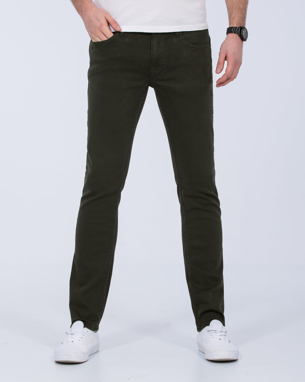 Coated Iconic Stretch Jeans, Forest