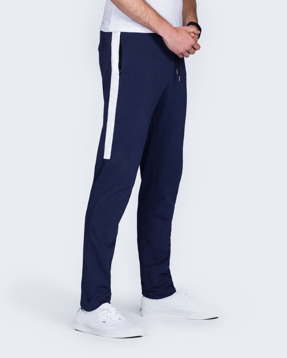 2t Declan Half-Striped Slim Fit Tall Gym Joggers (navy)