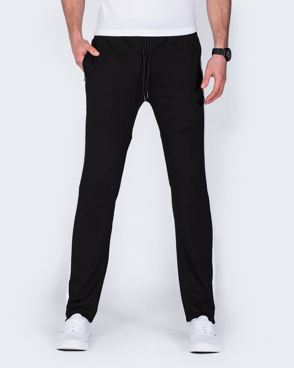 2t Declan Striped Slim Fit Tall Gym Joggers (black)