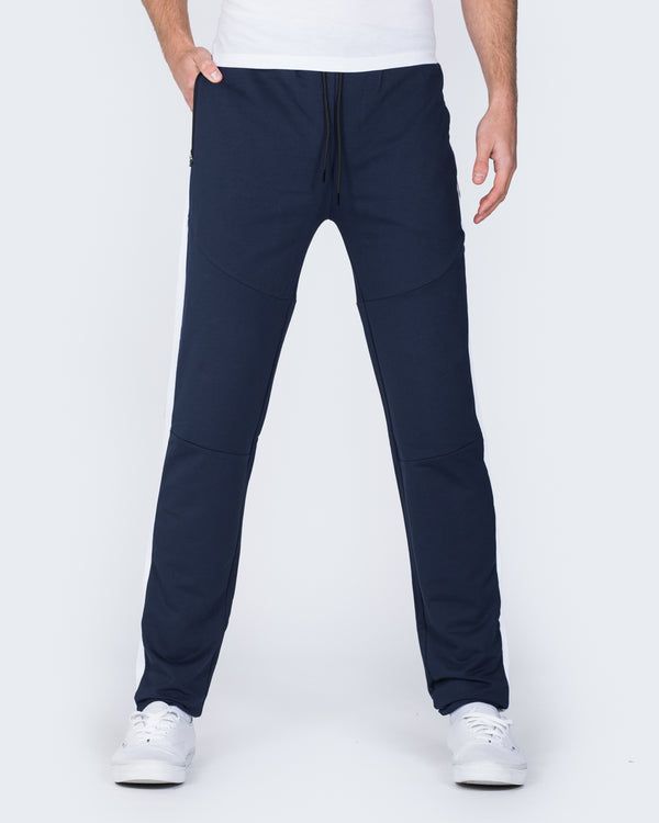 2t Declan Striped Slim Fit Tall Gym Joggers (navy)