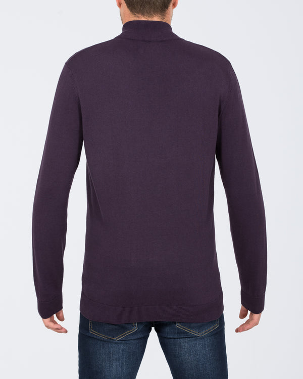 2t Altis Quarter Zip Tall Jumper (grape)