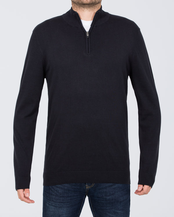 2t Altis Quarter Zip Tall Jumper (navy)