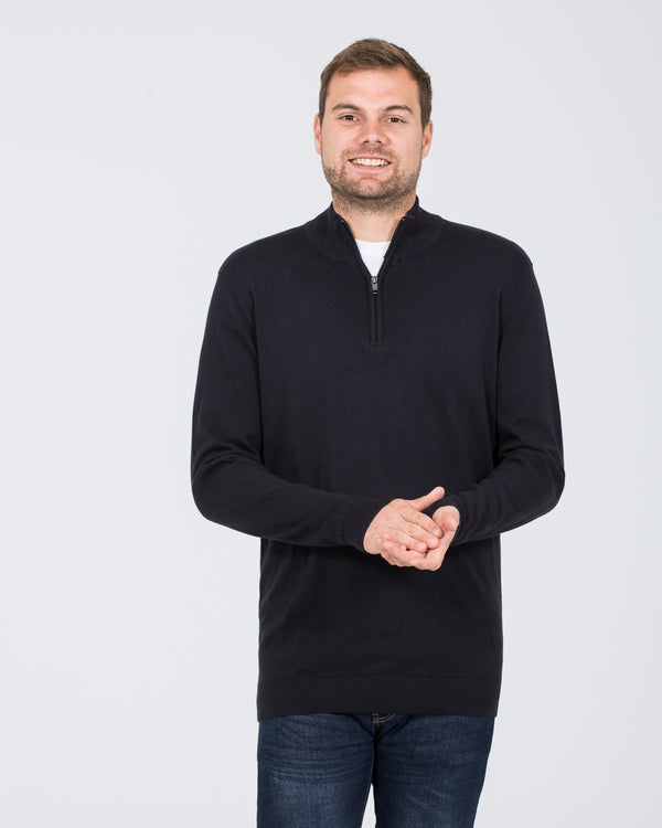 2t Altis Quarter Zip Tall Jumper (navy)