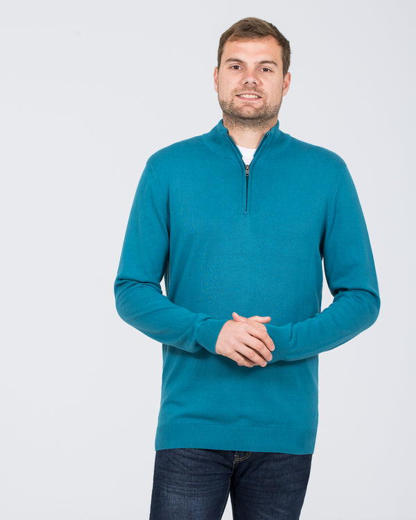 2t Altis Quarter Zip Tall Jumper (teal)