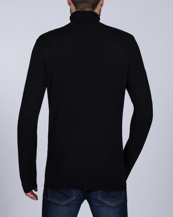 2t Merino Roll Neck Tall Jumper (black)