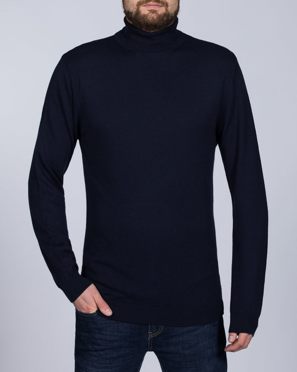 2t Merino Roll Neck Tall Jumper (navy)