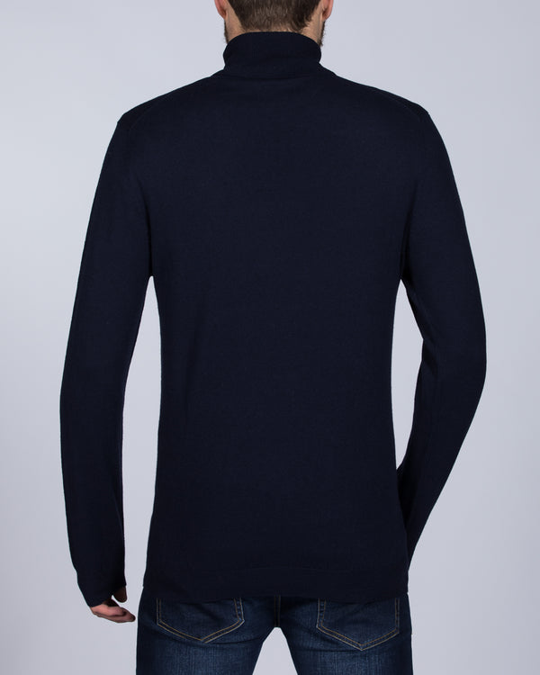 2t Merino Roll Neck Tall Jumper (navy)