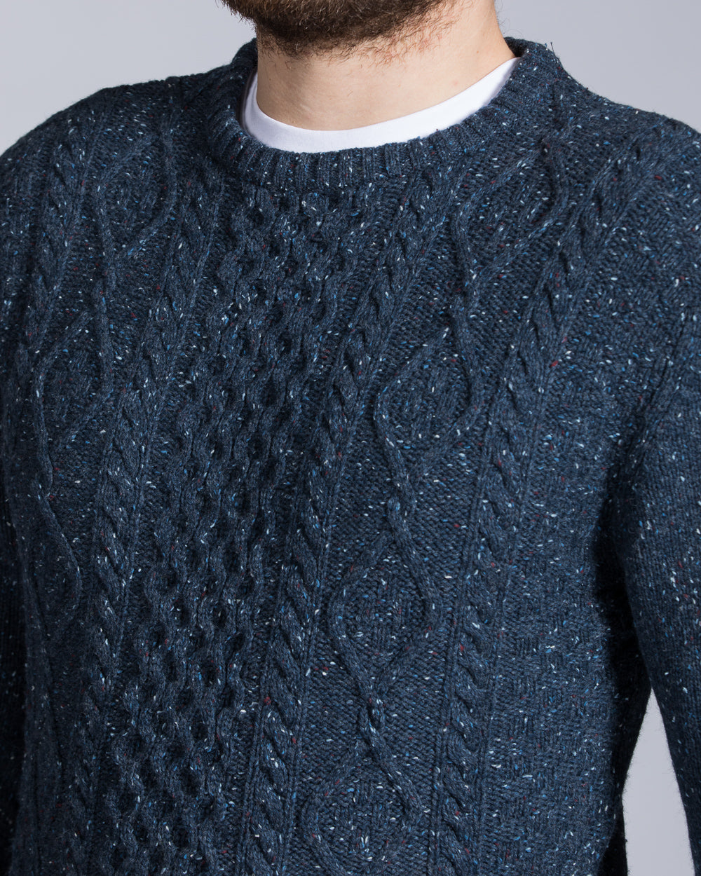 2t Lambswool Cable Knit Tall Jumper (indigo)