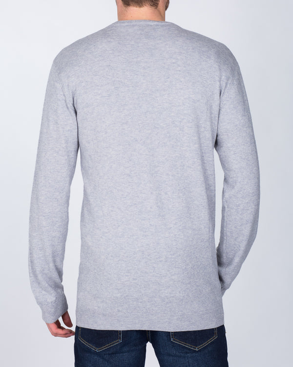 2t Merino V-Neck Tall Jumper (grey)